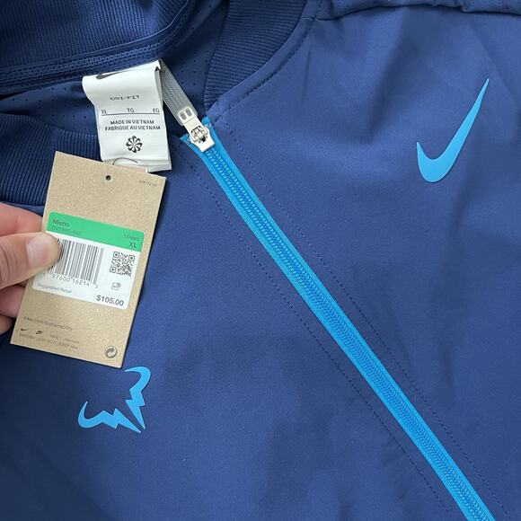 Nike Dri-FIT Rafa Nadal Tennis Jacket DV2885-492 Men's Size XL NWT - Picture 6 of 9